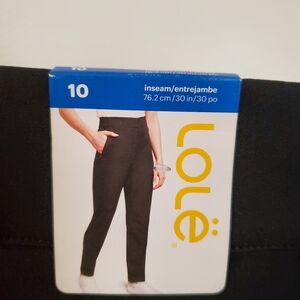 Lole Women's Black Straight-Leg High-Waist Pants, Bundle Of 2 Pairs, Size 10